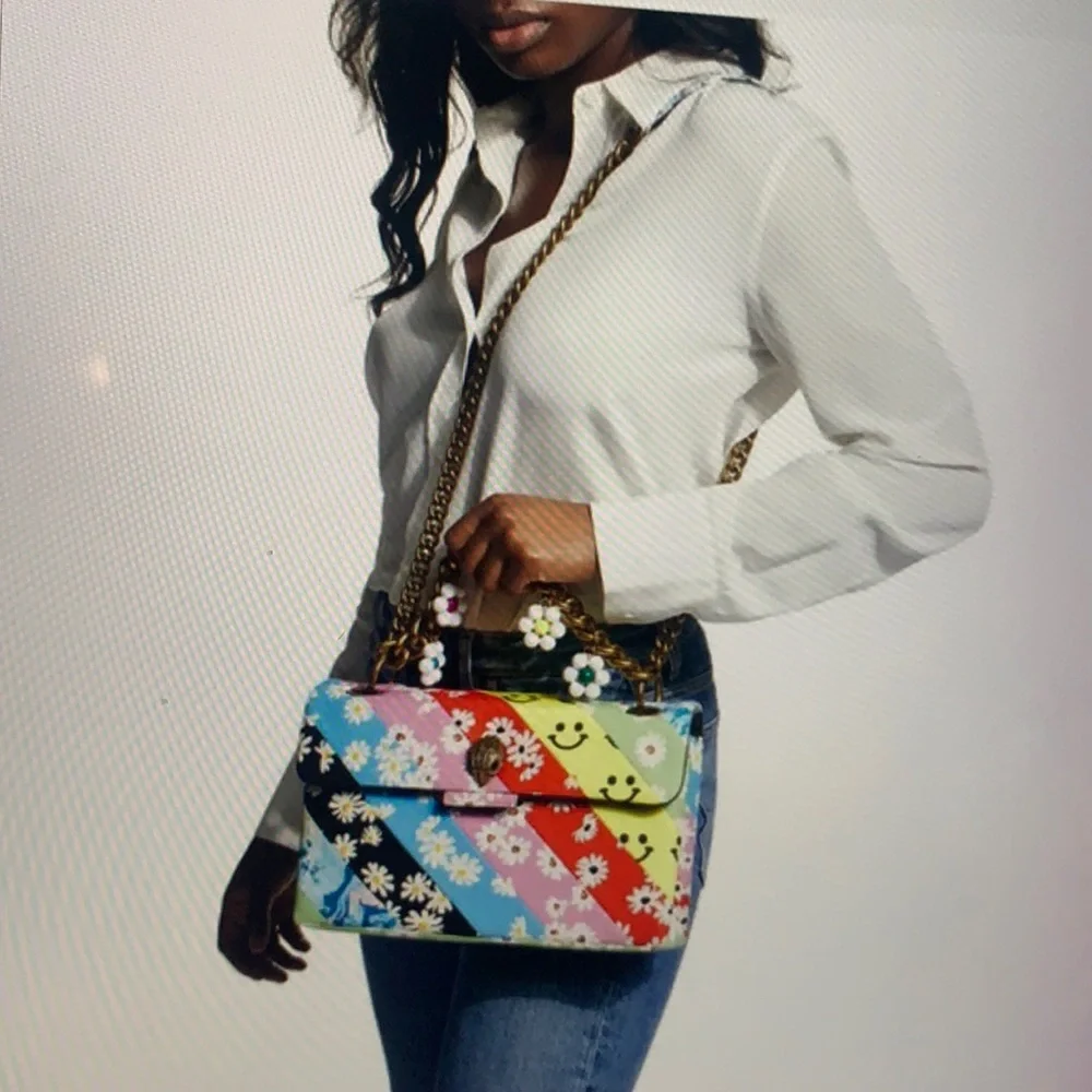 KURT GEIGER LONDON FLORAL RAINBOW SMILEY B… - Picture 1 of 16